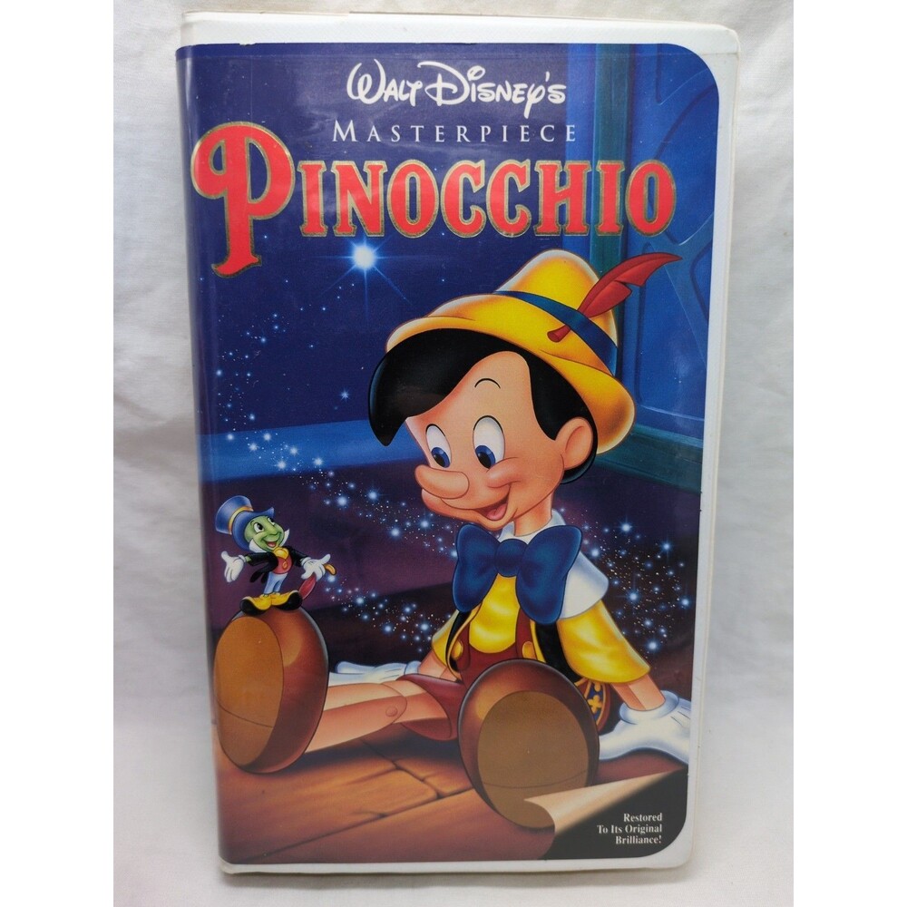 Walt Disney's Masterpiece Pinocchio Clamshell VHS Tape